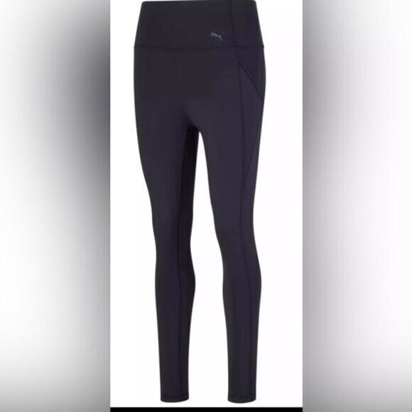 NWT PUMA Women’s Navy Blue Forever High Waist 7/8 Training Leggings Athletic - L - Picture 1 of 11